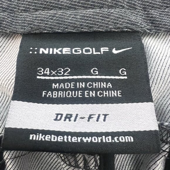 Nike Golf 35x31.5 Gray Heather Dri-Fit Lightweight Pants Golfing Pockets - Picture 10 of 13